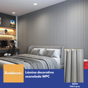 [RP-LA-FG-13] Lámina Acanalada Decorativa - WPC - Fabric Grey - 24*160*2900 mm