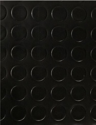 [S-ACP10001-1-M] Piso vinílico - PVC - Tipo botón - Negro - Por metro