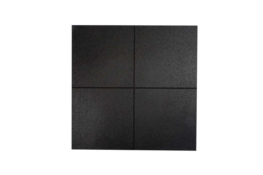 Losa piso caucho gym negro 1000X1000X20