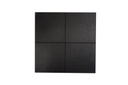 Losa piso caucho gym negro 1000X1000X20