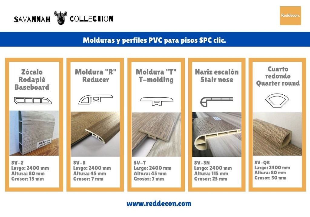 Caja piso SPC - 5.5 mm - Sistema Clic - Álto tráfico - Manto padding IXPE 1mm incluido - Old three - SV-517 - Savannah Collection