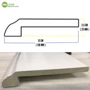 Zocalo blanco WPC 25*130*2400 mm - Altura 13 cm - Cubre zocalo de hasta 11 cm