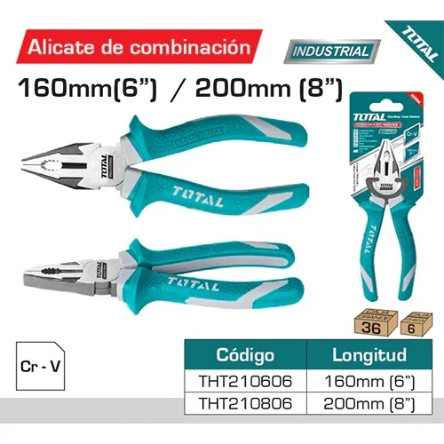 Alicate de combinacion 8"/200mm Cr-V