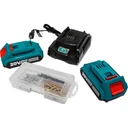 Taladro inalambrico de 1/2" 20V Funcion de impacto velocidad0-450/0-1900/min. Torque max 45NM. Incluye 2 baterias 20V y cargador
