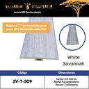 Moldura "T" transición - PVC - Para SPC click - Savannah collection - 2400*45*7 mm