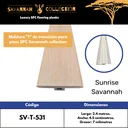 Moldura "T" transición - PVC - Para SPC click - Savannah collection - 2400*45*7 mm