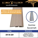 Moldura "R" reductor - Reducer - PVC - para SPC click - Savannah collection - 2400*45*7 mm