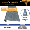 Moldura "SN" nariz de escalón - Stair nose - PVC - para SPC click - Savannah collection - 2400*115*25 mm