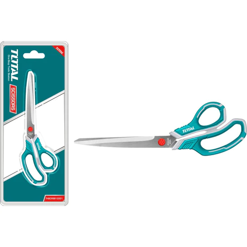 Tijera De 215 Mm (8-1/2") - De Acero Inoxidable - Ancho De La Hojilla: 2.5Mm - Mango Ergonomico