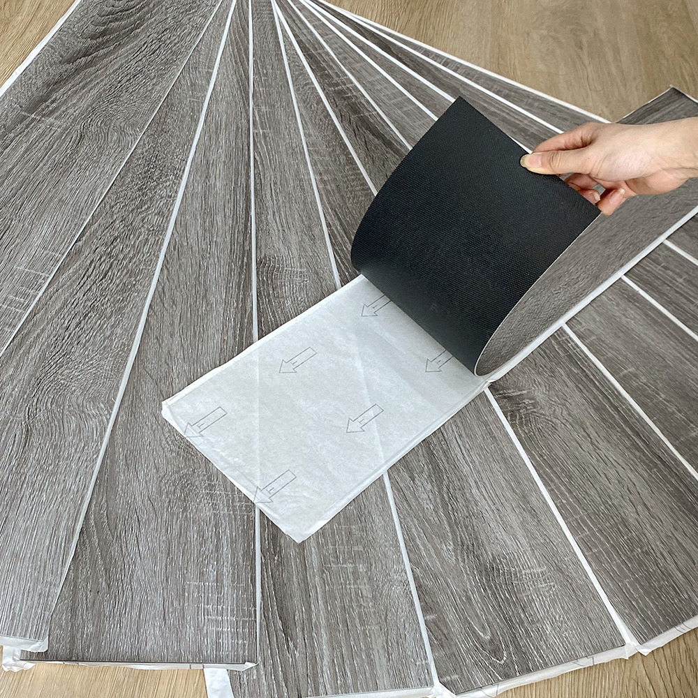 Caja piso PVC - Autoadhesivo - PI-08 - Pizarra - Caja 5 m2 - 36 láminas por caja - 152*914*2 mm