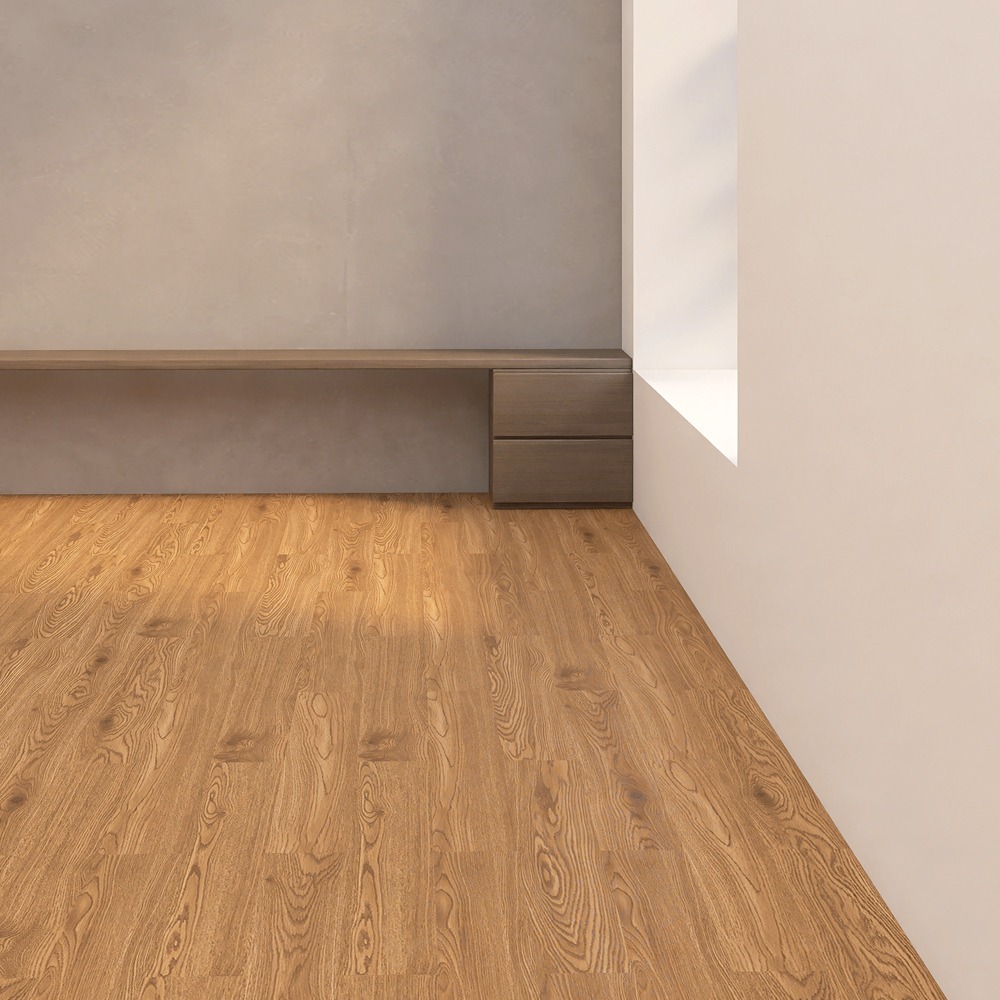 Caja piso PVC - Autoadhesivo - RM-04 - Roble miel - Caja 5 m2 - 36 láminas por caja - 152*914*2 mm