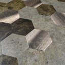 Lámina decorativa de aluminio y PVC - Cobre - autoadhesivo - pela y pega - 288*292*4 mm 