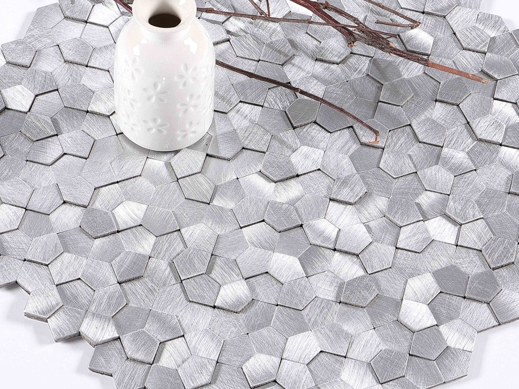 Lámina decorativa de aluminio - Mosaico - autoadhesivo - pela y pega - 288*288*4 mm