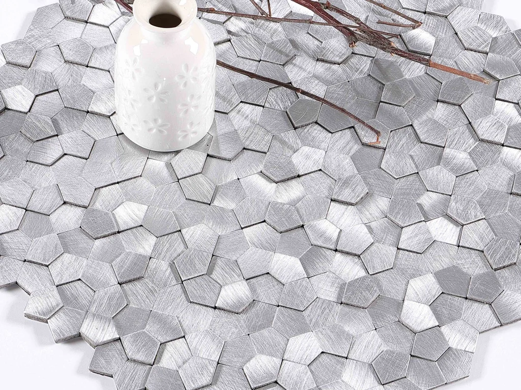 Lámina decorativa de aluminio - Mosaico - autoadhesivo - pela y pega - 288*288*4 mm