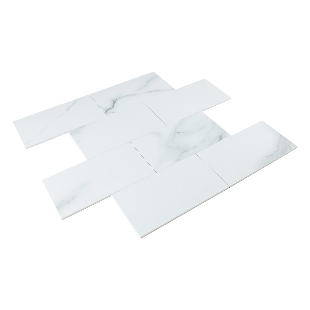 Lámina decorativa de PVC - Ladrillo mármol - autoadhesivo - pela y pega - 305*305*4 mm