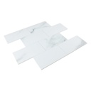 Lámina decorativa de PVC - Ladrillo mármol - autoadhesivo - pela y pega - 305*305*4 mm