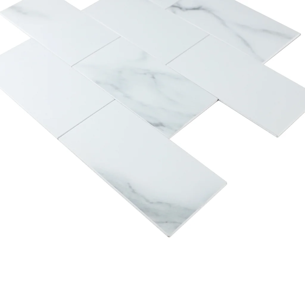 Lámina decorativa de PVC - Ladrillo mármol - autoadhesivo - pela y pega - 305*305*4 mm