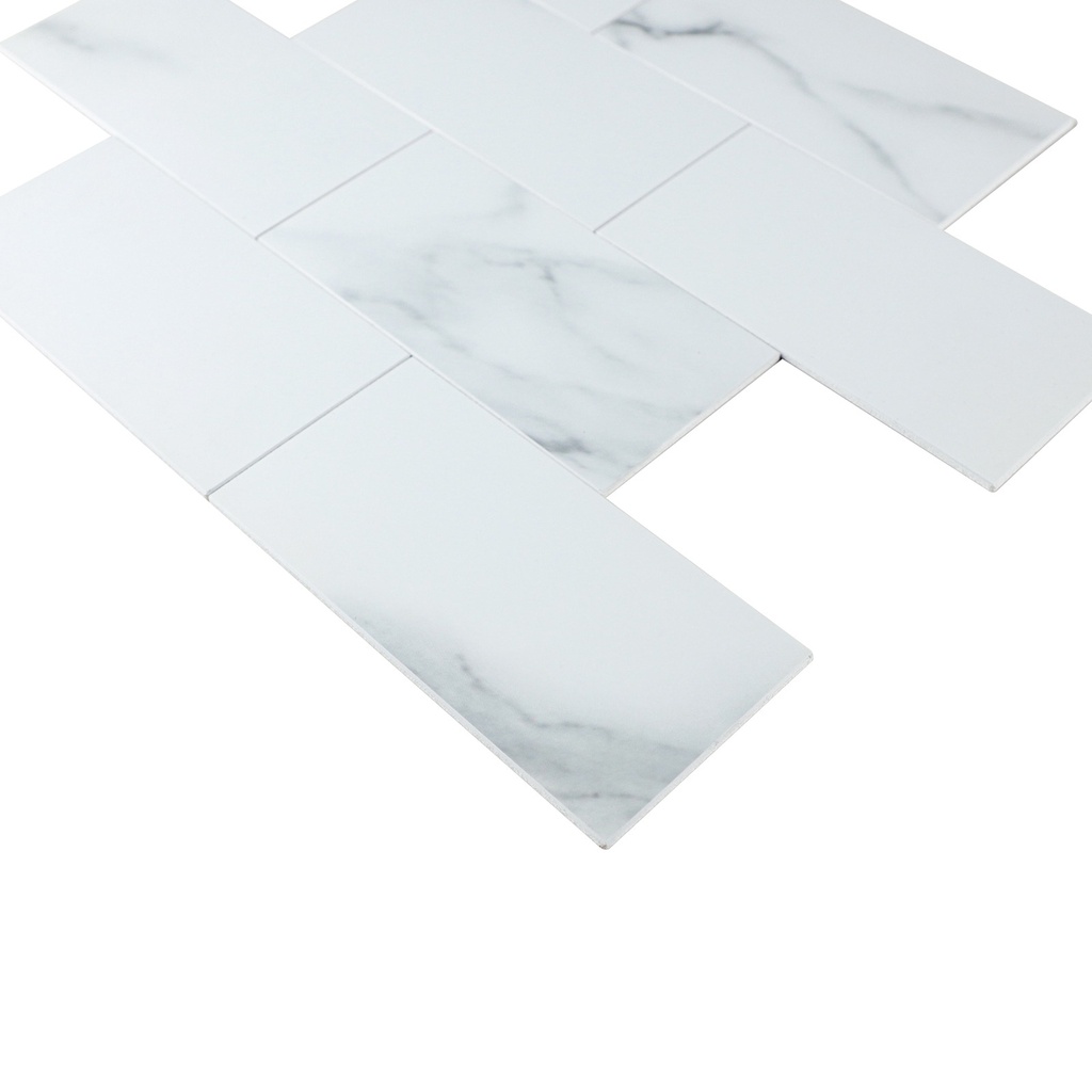 Lámina decorativa de PVC - Ladrillo mármol - autoadhesivo - pela y pega - 305*305*4 mm