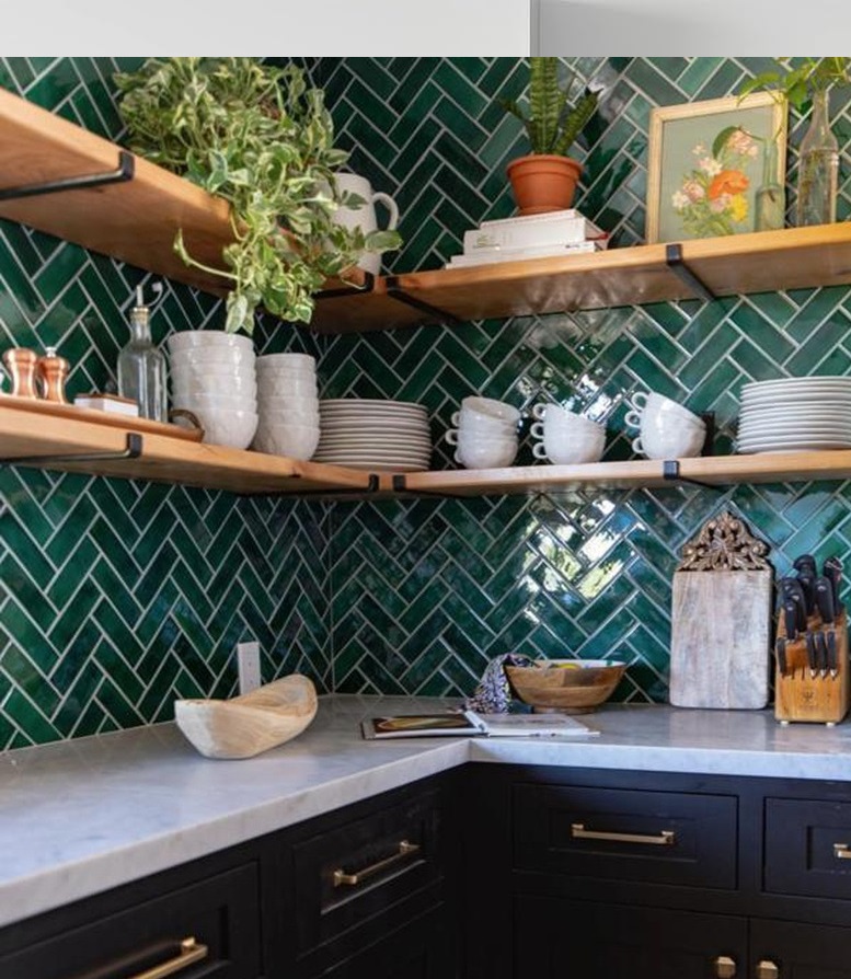 Lámina Decorativa de Vinil - Ladrillo Esmeralda - autoadhesivo - pela y pega - 252*300*2 mm