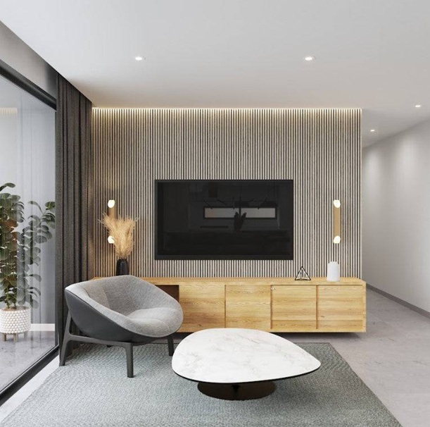 Lámina Acanalada Decorativa - PS - Grey Wood - 12*120*2900 mm