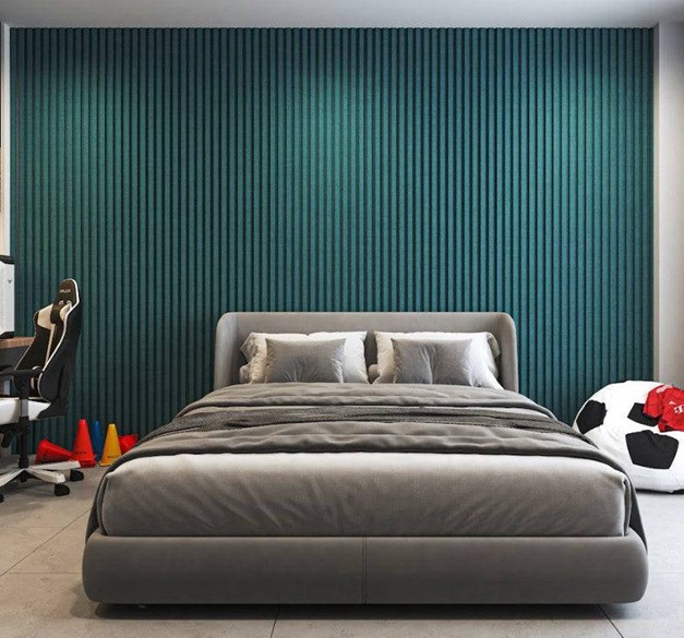 Lámina Acanalada Decorativa - WPC - Bluegreen - 24*160*2900 mm