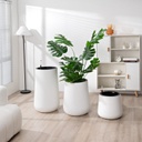 Macetero - Grande - Cilíndrico - Liso - 35*70cm - Blanco
