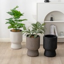 Macetero - Tipo Copa - 26*36 cm - Negro Mate