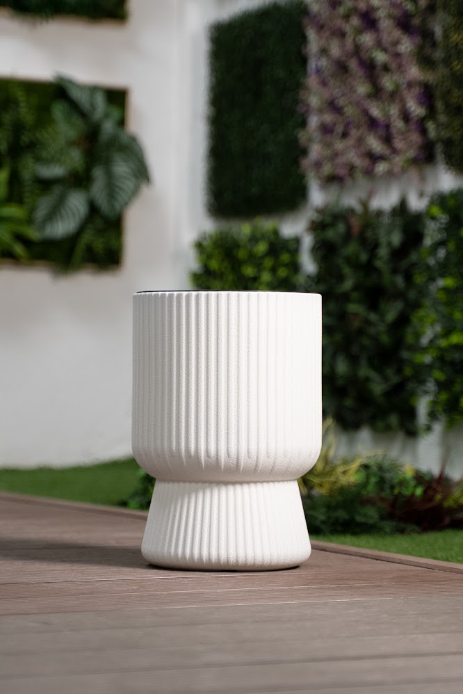 Macetero - Tipo Copa - 26*36 cm - Blanco