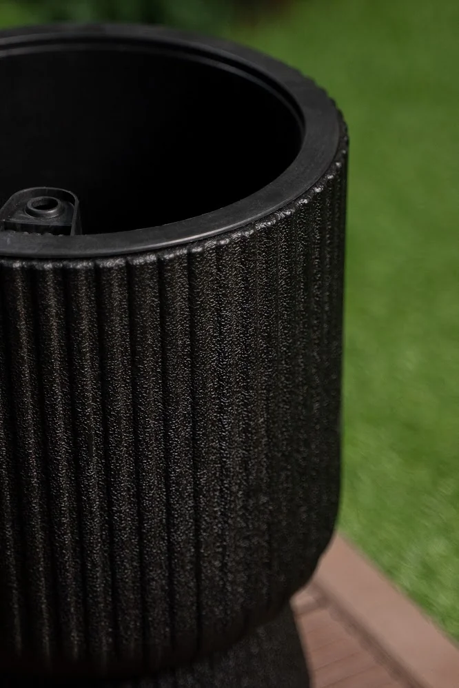 Macetero - Tipo Copa - 26*36 cm - Negro Mate