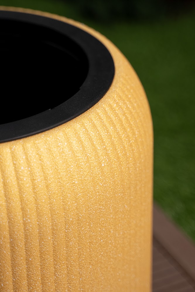 Macetero - Pequeño - Circular - 28*35cm - Oro Arenado