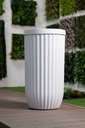 Macetero - Grande - Cilíndrico - Con Textura - 43*79cm - Blanco Mate