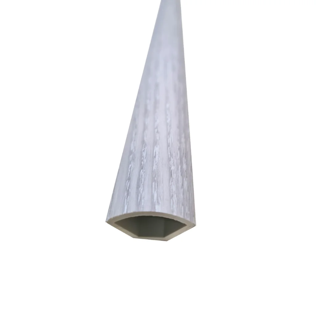 Moldura "QR" cuarto redondo SV-509 White Savannah - Quarter round - PVC - para SPC click - Savannah collection - 2400*28*15 mm