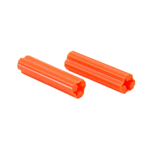 Paquete tacos plasticos - 100 unidades - 3/8X2 - #10 - Color Naranja