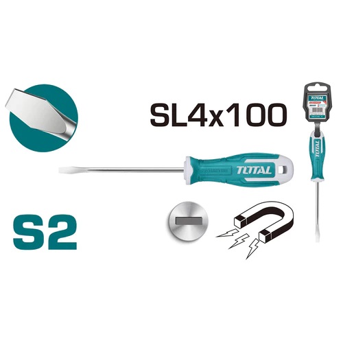 Destornillador de paleta 4.0 mm. SL4. Largo 100 mm.