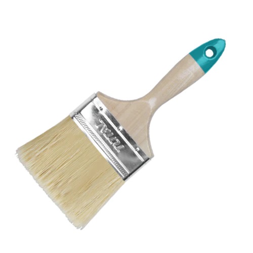 Brocha de 3" (75mm). Largo 57mm y grueso de la cerda 16mm. Mango de madera.