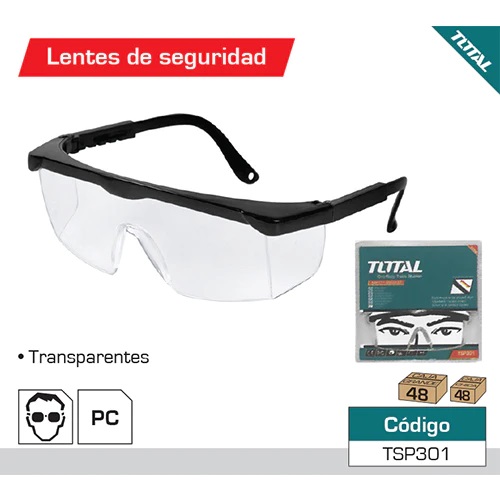 Lentes de seguridad transparentes