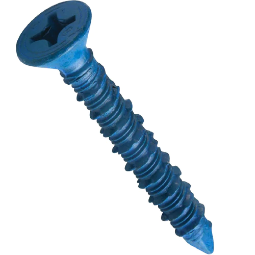 Tornillos Azules Para Concreto -Cabeza Plana PHS - Stalgard AZ - Paquete 50 und - 1/4x3-3/4"