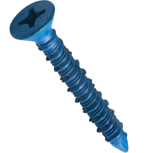 Tornillos Azules Para Concreto -Cabeza Plana PHS - Stalgard AZ - Paquete 50 und - 1/4x3-3/4"