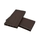 Lamina piso Deck WPC - Superficie 3D - Brown - Chocolate Perforado - Exteriores - Reversible - 22*145*2200 mm - Pro-Step