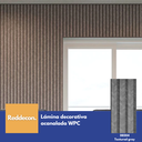 [RP-LA-TG-10] Lámina acanalada Decorativa - WPC - Textured Grey - 25*195*2900 mm