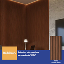 Lámina Acanalada Decorativa - WPC - Varnish Wood - 24*160*2900 mm
