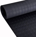 Rollo piso vinílico - PVC - Tipo botón - Negro - Rollo 20 m2 - 2mm*1m*20m