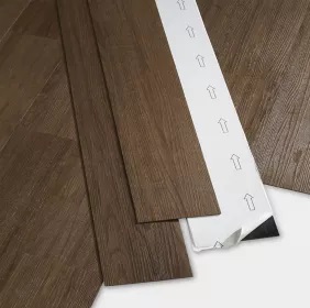 Caja piso PVC - Autoadhesivo -  M01 -  Dark oak -  Caja 5 m2 - 36 láminas por caja - 152*914*1.8 mm