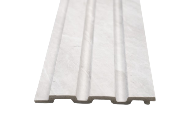 Lámina Acanalada Decorativa - PS - Mármol blanco - 12*120*2900 mm