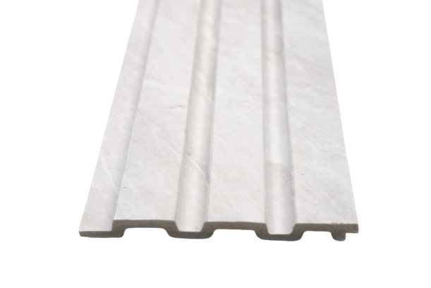 Lámina Acanalada Decorativa - PS - Marmol blanco - 12*120*2900 mm