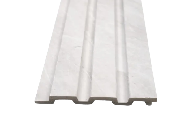 Lámina Acanalada Decorativa - PS - Marmol blanco - 12*120*2900 mm