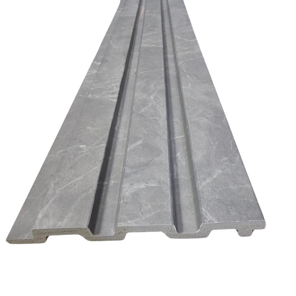 Lámina Acanalada Decorativa - PS - Marmol gris - 12*120*2900 mm