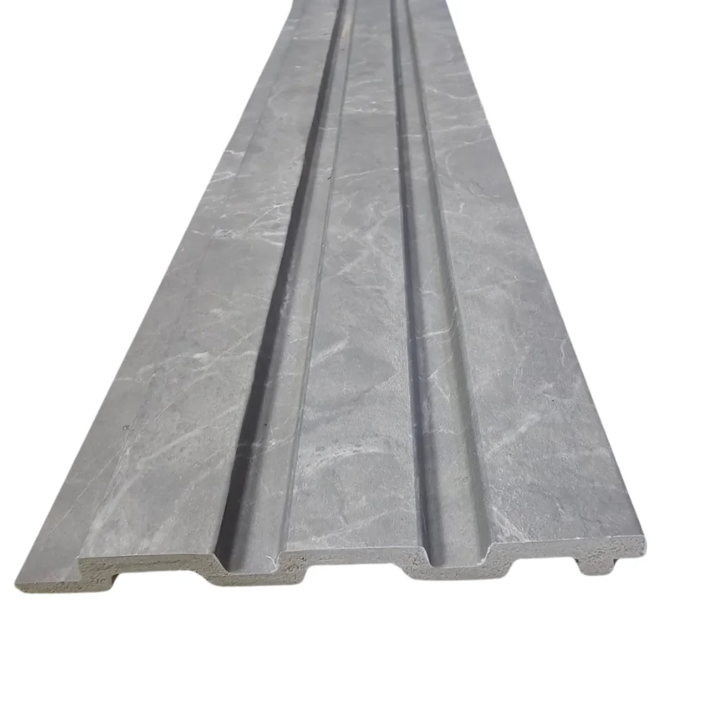 Lámina Acanalada Decorativa - PS - Marmol gris - 12*120*2900 mm