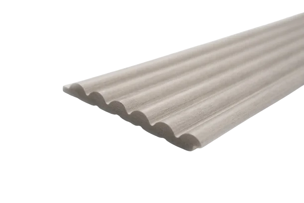 Lámina Acanalada Decorativa - Forma redonda - PS - Light gray - 12*120*2900 mm