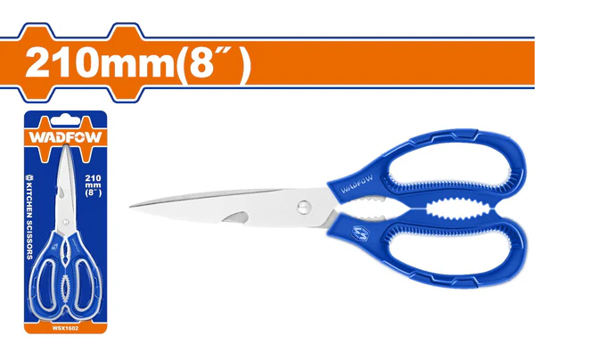 Tijera De Acero Inoxidable. 8" - Mango Ergonómico - Grosor: 1.8Mm